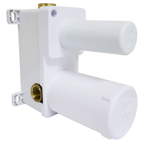 E.C.A. Inbouw Bad/Douche Mixer Flush Mounted Group, 2-weg omschakelaar, Mat Zwart