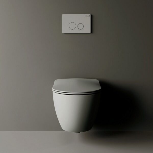 Creavit Free Hangtoilet Randloos Mat Koel Grijs Wandcloset Zonder Zitting Modern Rimless WC