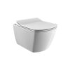 Elegant hangtoilet glanzend wit, randloos