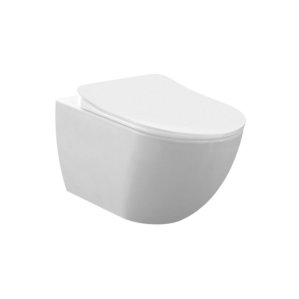 Creavit Rimoff Randloos Hangtoilet - Ophang WC met RVS Bidet Sproeier - Mat Wit