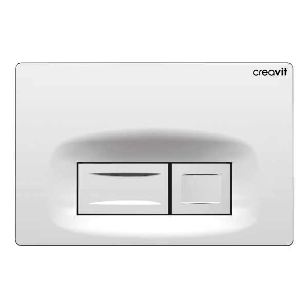 Creavit Chroom Bedieningspaneel voor Inbouwreservoir - Modern WC Drukplaat Dubbele Spoeling