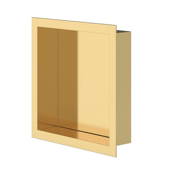 Inbouwnis 30x30x10 cm Geborsteld Goud