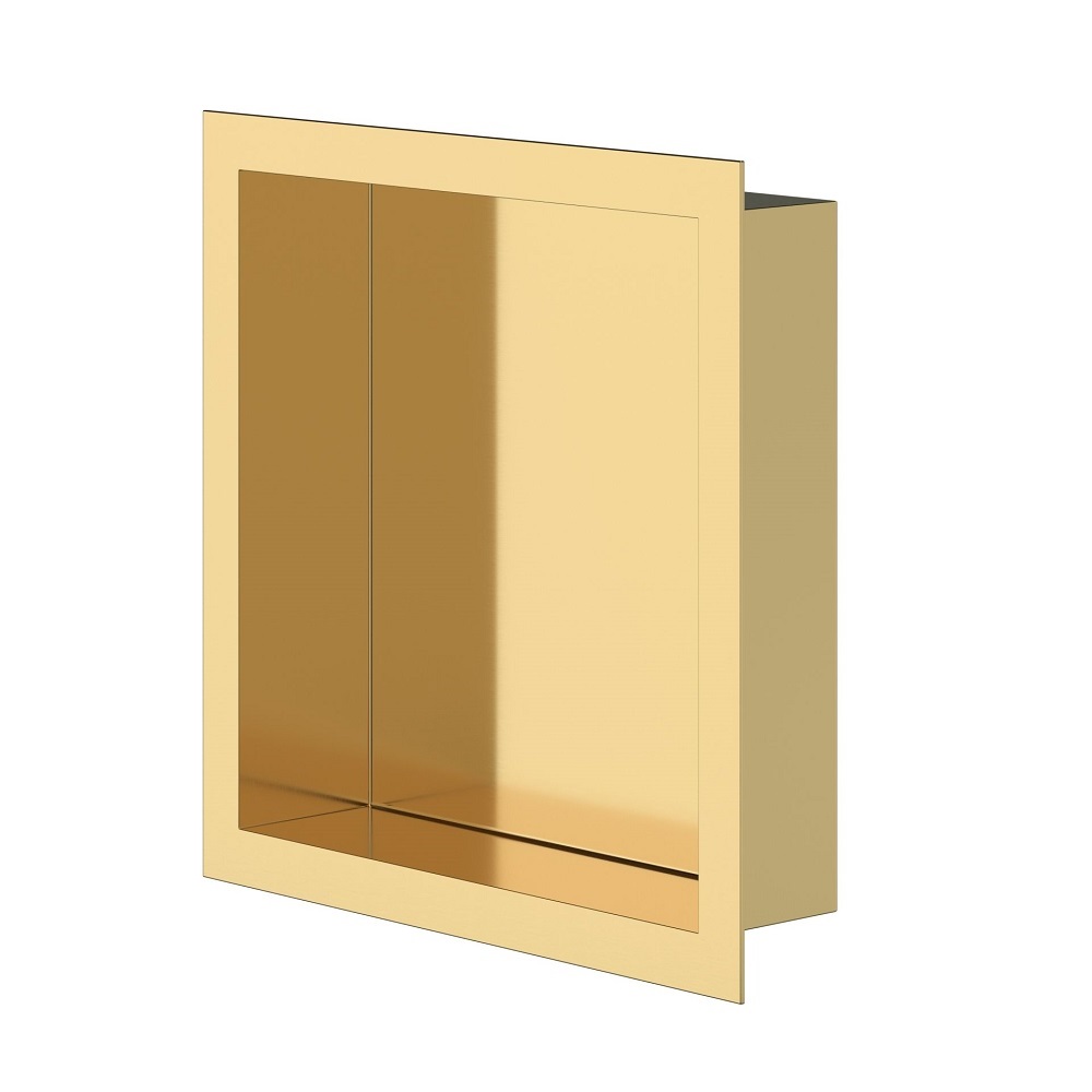 Inbouwnis 30x30x10 cm Geborsteld Goud