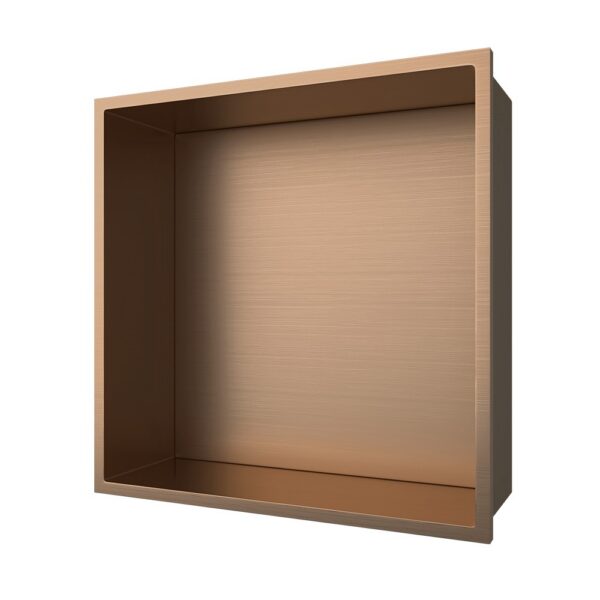 Inbouwnis 30x30x10 cm Geborsteld Koper