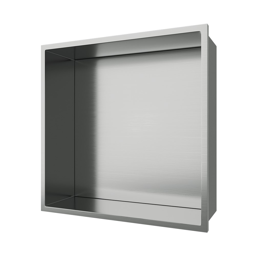 Inbouwnis 30x30x10 cm Geborsteld RVS