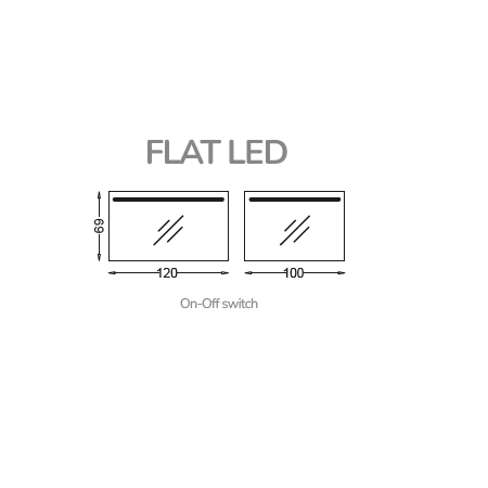 Luxe Flat LED Badkamerspiegel t