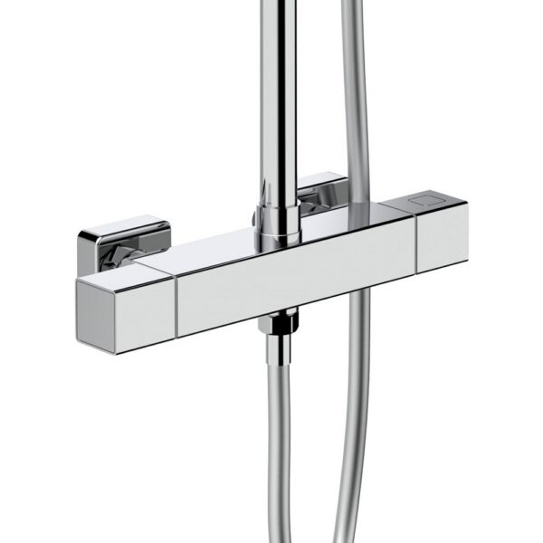 Optima Quadro Vierkante Opbouw Regendoucheset Chroom