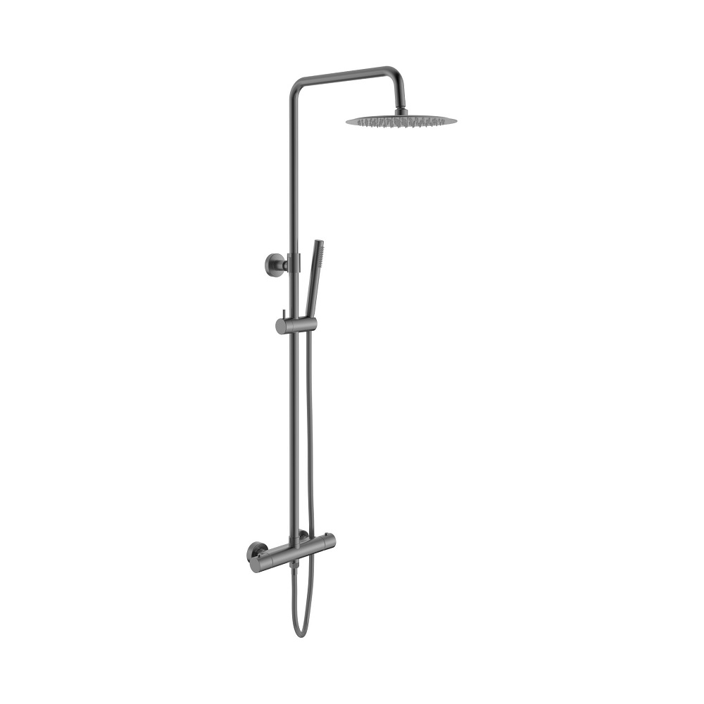 Optima Rondo Opbouw Regendoucheset Gunmetal