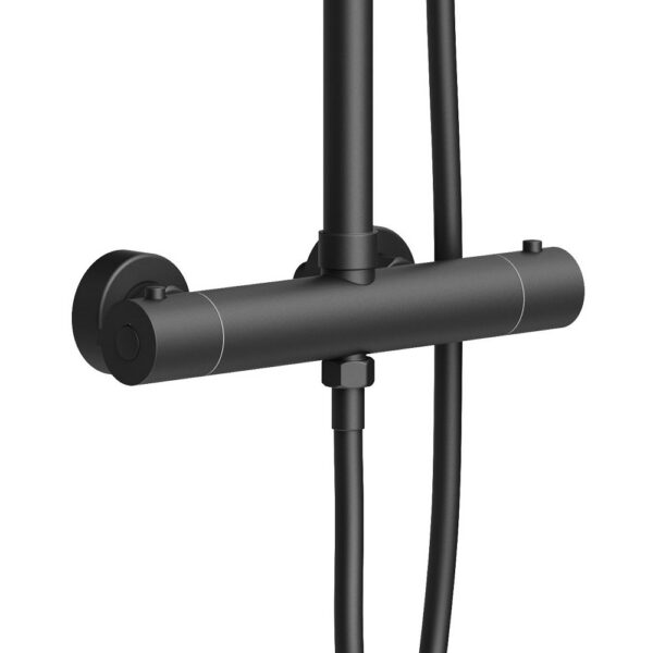 Optima Rondo Opbouw Regendoucheset Mat Zwart