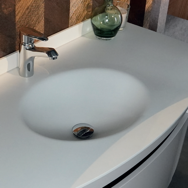 ROSALINE 120 cm Compleet Badkamermeubelset met LED Spiegel & Kolomkast