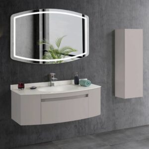 ROSALINE 120 cm Compleet Badkamermeubelset met LED Spiegel & Kolomkast