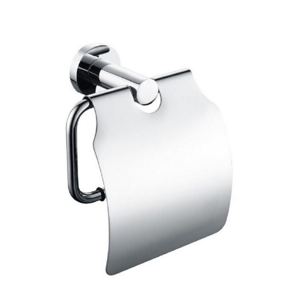 Toiletrolhouder met klep chroom