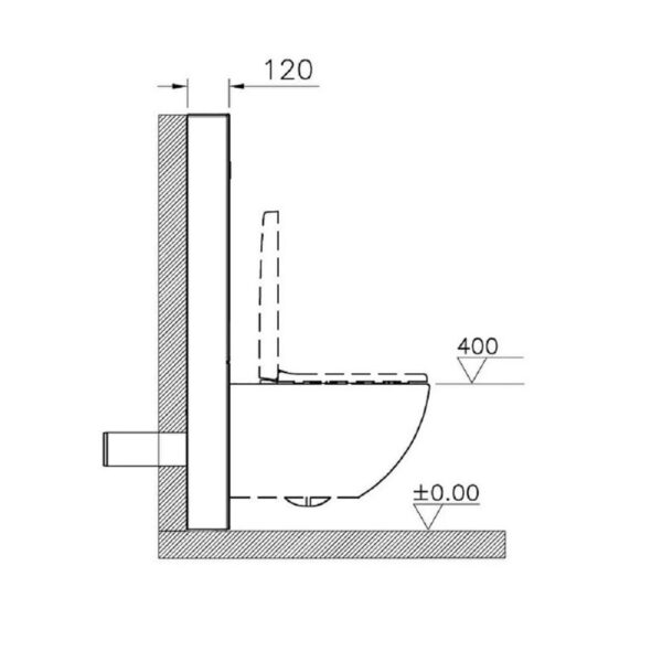 Vitra vitrus wandvoorzetreservoir glazen front t2