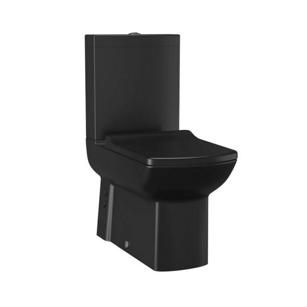 Creavit Lara Staand Toilet Onderpot WC met Sproeier (Bidet) Houtskool Zwart Keramisch