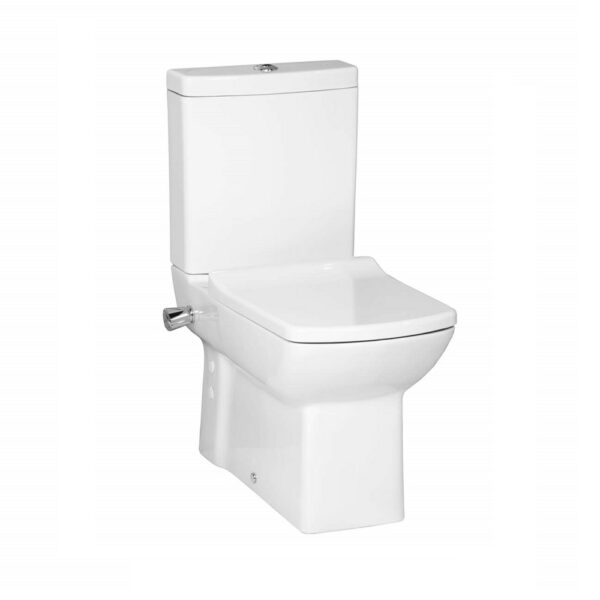 Creavit Lara Staand Toilet Onderpot met Geïntegreerde Bidetkraan WC met Koudwater Sproeier Wit Keramisch