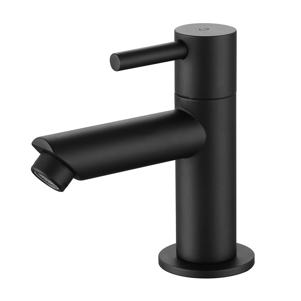 Moderne Koudwaterkraan in Mat Zwart - Duurzaam Messing Fonteinkraantje voor Toilet en Badkamer