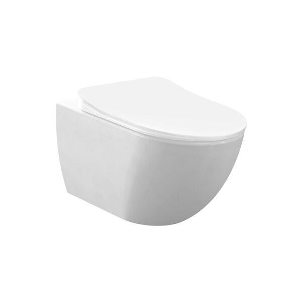 Creavit Design Hangtoilet Wit - Wandcloset zonder Spoelrand