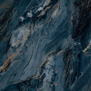 Delmar, 60x120cm, Hoogglans Blauw Marmerlook, Porseleinen Vloer & Wandtegel