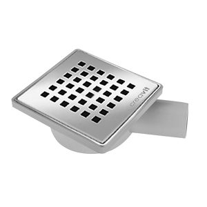 VLOERSIFON IN PVC MET INOX ROOSTER (15X15CM)