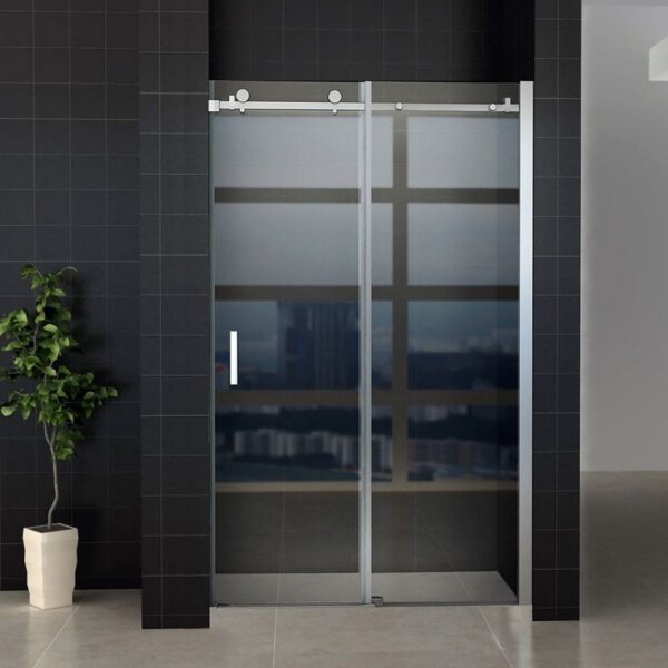 Douche schuifdeur in nis 8mm (120x200cm), chroom