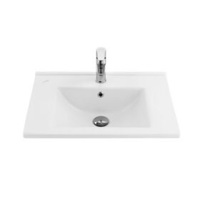 Creavit SU Wastafel 60x45 cm Glanzend Wit Keramiek Met Kraangat