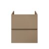 Sally XL Wastafelonderkast 56 x 60 x 45,3 cm - 2 Lades - Soft Close - Greeploos - Zand