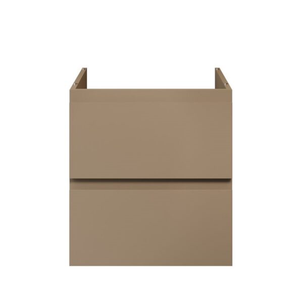 Sally XL Wastafelonderkast 56 x 60 x 45,3 cm - 2 Lades - Soft Close - Greeploos - Zand