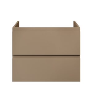 Sally XL Wastafelonderkast 76 x 60 x 45,3 cm - 2 Lades - Soft Close - Greeploos - Zand