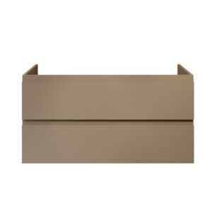 Sally XL Wastafelonderkast 118 x 60 x 45,3 cm - 2 Lades - Soft Close - Greeploos - Zand