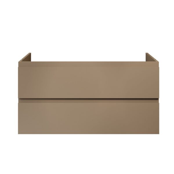 Sally XL Wastafelonderkast 118 x 60 x 45,3 cm - 2 Lades - Soft Close - Greeploos - Zand