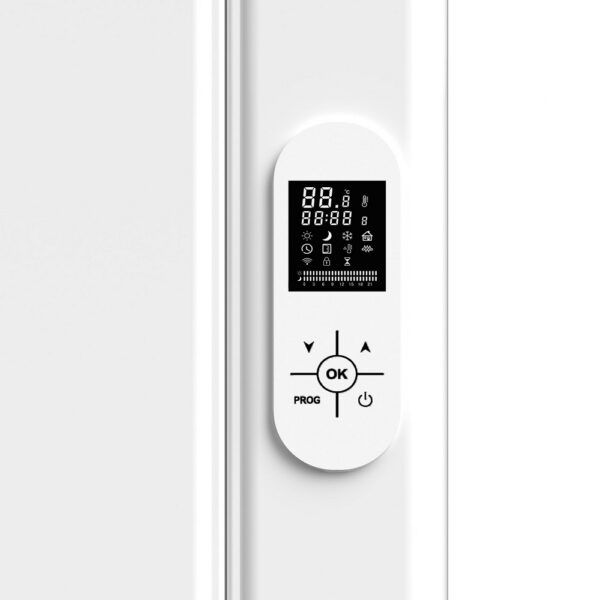 Elektrische Wandradiator 2000W Smart WiFi Digitale Programmeerbare Thermostaat 160 x 60,8 cm Glanzend Wit