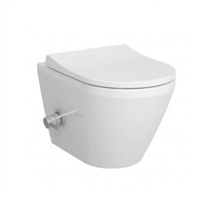 VitrA Integra Round Rim Ex Wandcloset met Thermostatische Geïntegreerde Bidetkraan Wandtoilet Zonder Spoelrand