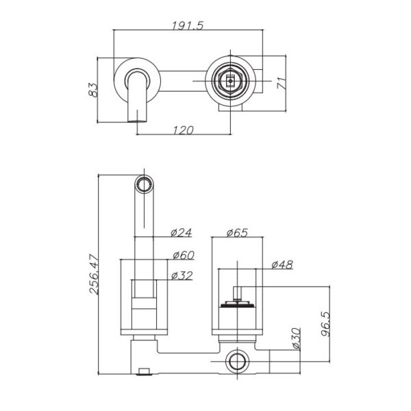 Inbouw Wastafelkraan CR7120