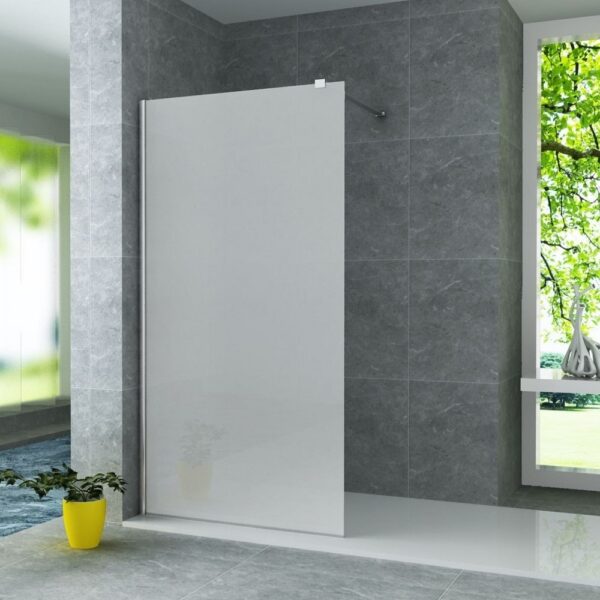 Melkglas Inloopdouchewand 120x200 cm 8 mm Veiligheidsglas met Antikalk Coating