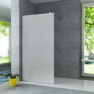 Melkglas Inloopdouchewand 80x200 cm 8 mm Veiligheidsglas met Antikalk Coating