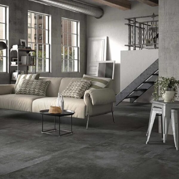 Pronto anthracite, 60x60cm, mat antraciet betonlook r10 keramische vloer & wandtegel 1