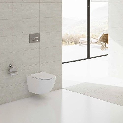 VitrA Loop R Bedieningspaneel Chroom Dual Flush Bedieningsplaat voor V Fix Inbouwreservoir