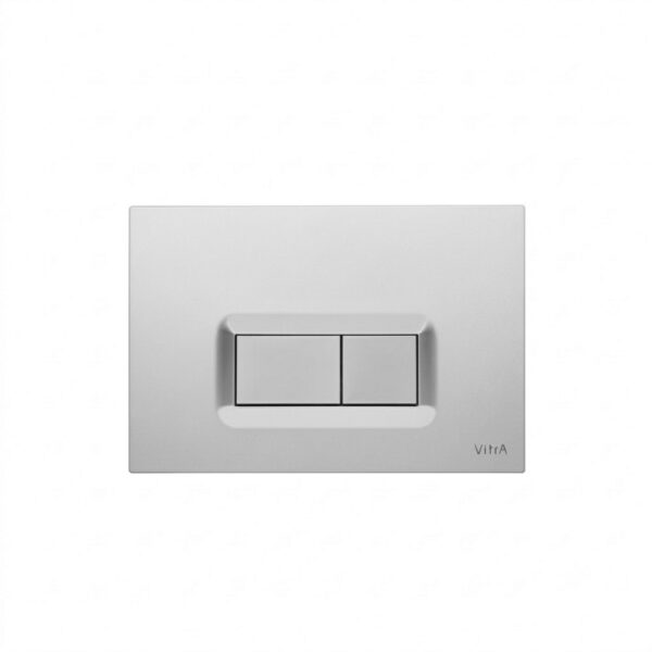 VitrA Loop R Bedieningspaneel Mat Chroom - Dual Flush Bedieningsplaat voor V-Fix Inbouwreservoir