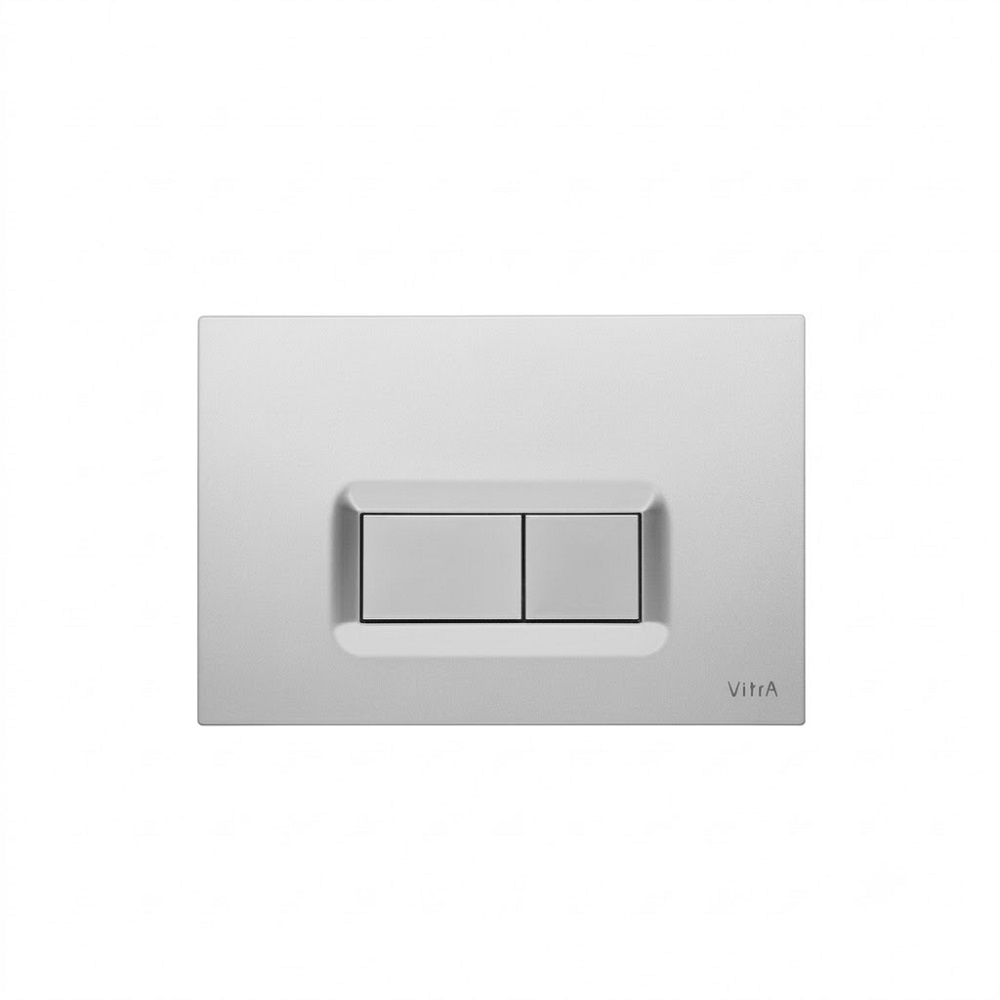 VitrA Loop R Bedieningspaneel Mat Chroom - Dual Flush Bedieningsplaat voor V-Fix Inbouwreservoir