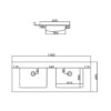 Wastafel Solid Surface 120 cm
