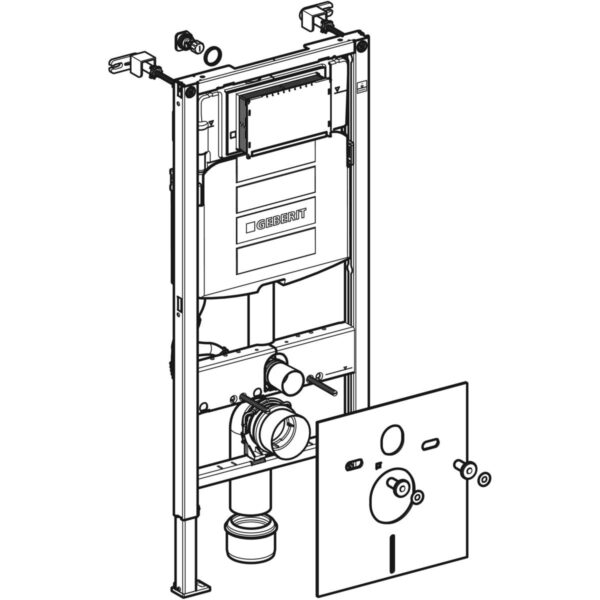 Geberit Duofix Wc Element Met Sigma Inbouwreservoir 12cm (up320) Met Geluidsisolatieset 3
