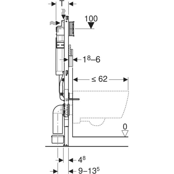 Geberit Duofix Wc Element Met Sigma Inbouwreservoir 12cm (up320) Met Geluidsisolatieset 4