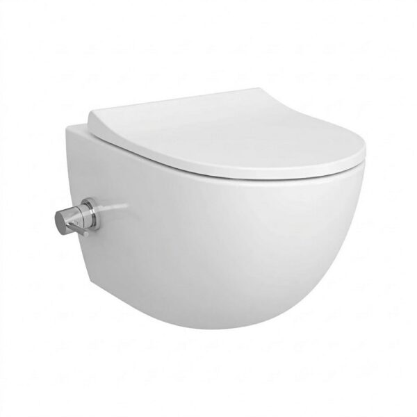Vitra Sento Rim-Ex Wandcloset met Geïntegreerde Thermostatische Bidetkraan - Wandtoilet zonder Spoelrand