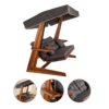 Vadi Concept SIA 2400 Houten Schommelbank Antraciet Massief Iroko Hardhout Verstelbare Rugleuning