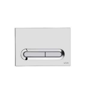 VitrA Loop T Bedieningspaneel Chroom Dual Flush Bedieningsplaat voor V Fix Inbouwreservoir