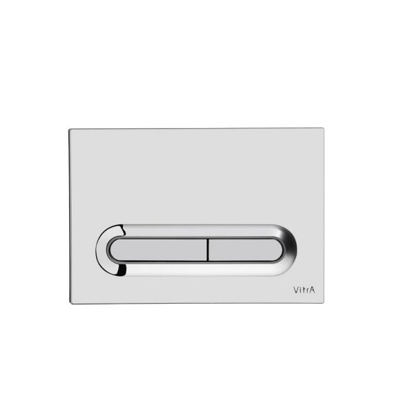 VitrA Loop T Bedieningspaneel Chroom Dual Flush Bedieningsplaat voor V Fix Inbouwreservoir
