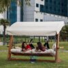 Vadi Concept Luna 2600 Premium Houten Schommelbank Beige Crème