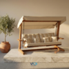 Vadi Concept Luna 2600 Premium Houten Schommelbank Beige Crème