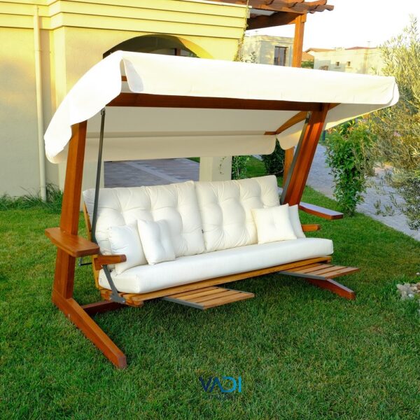 Vadi Concept Luna 2600 Premium Houten Schommelbank Beige Crème