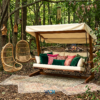 Vadi Concept Luna 2600 Premium Houten Schommelbank Beige Crème